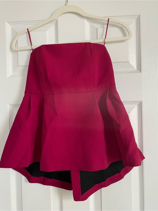 Zara Tops - Zara Strapless Flared Peplum Top
